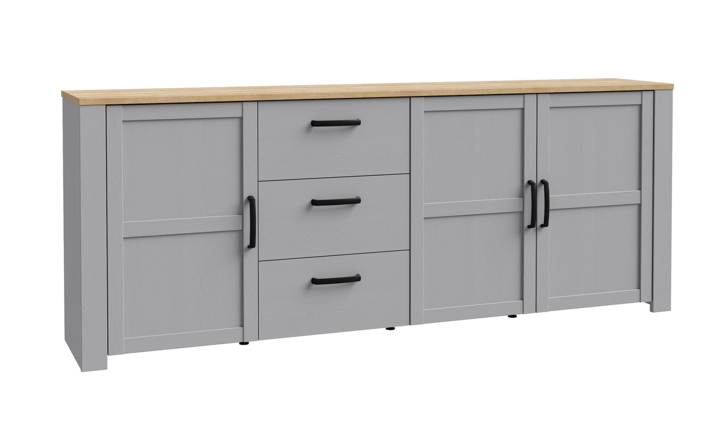 Comoda Behalf Stejar Riviera Si Stejar Gri, 220.8 Cm