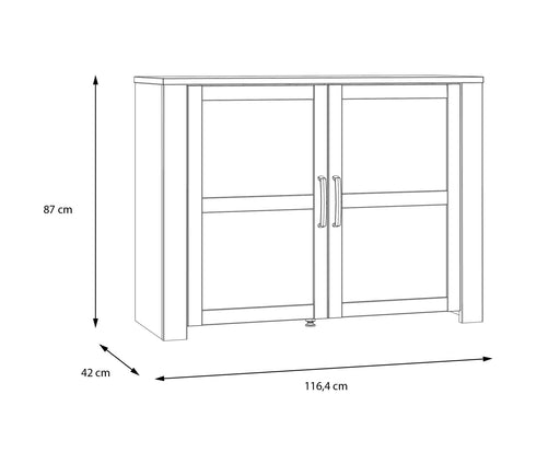 Comoda Behalf Stejar Riviera Si Stejar Gri, 116.4 Cm