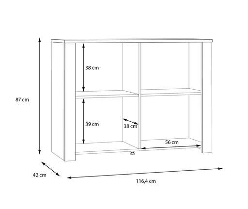 Comoda Behalf Stejar Riviera Si Stejar Gri, 116.4 Cm