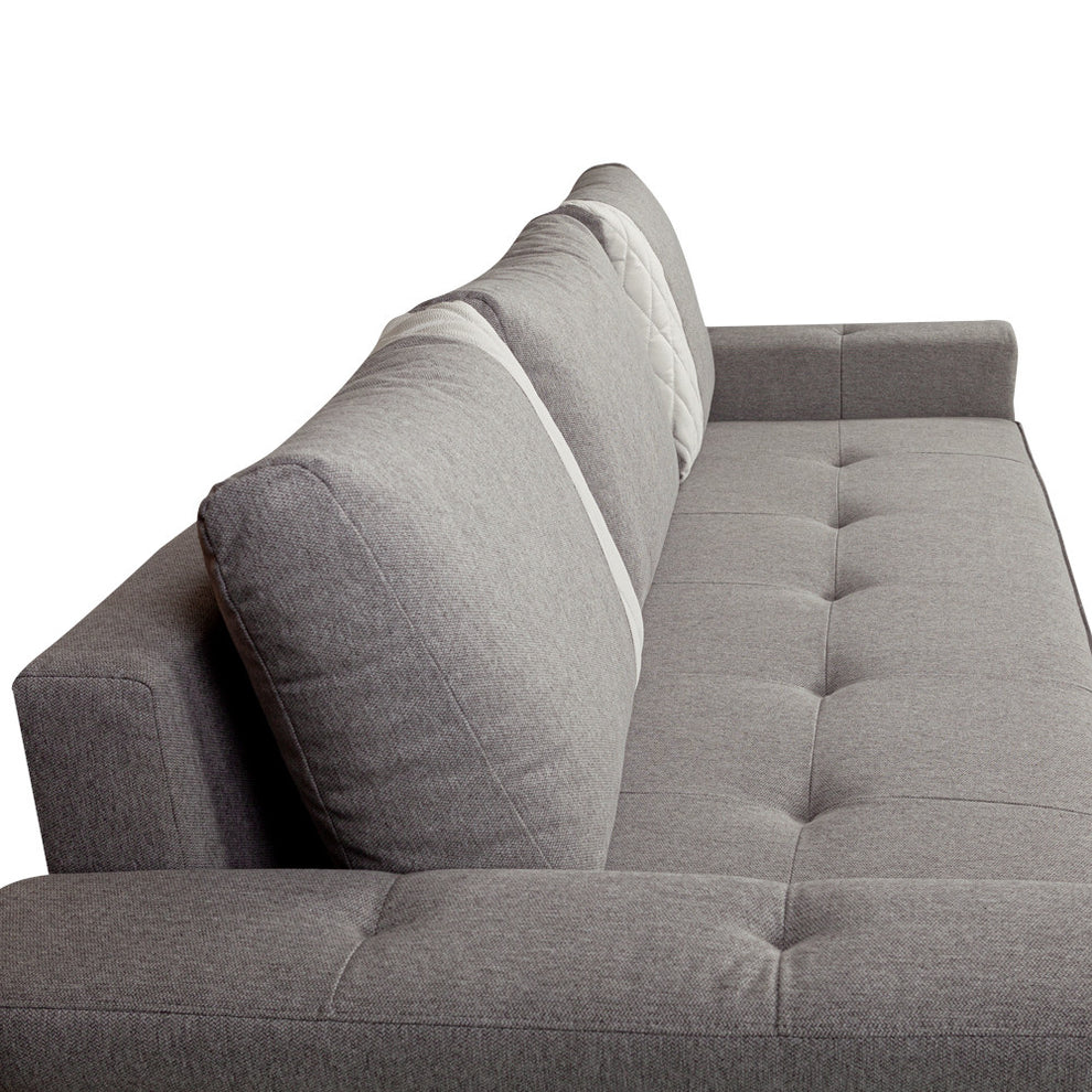 Canapea Extensibila Torino Lift Cu Lada Gri, 233 x 92 Cm