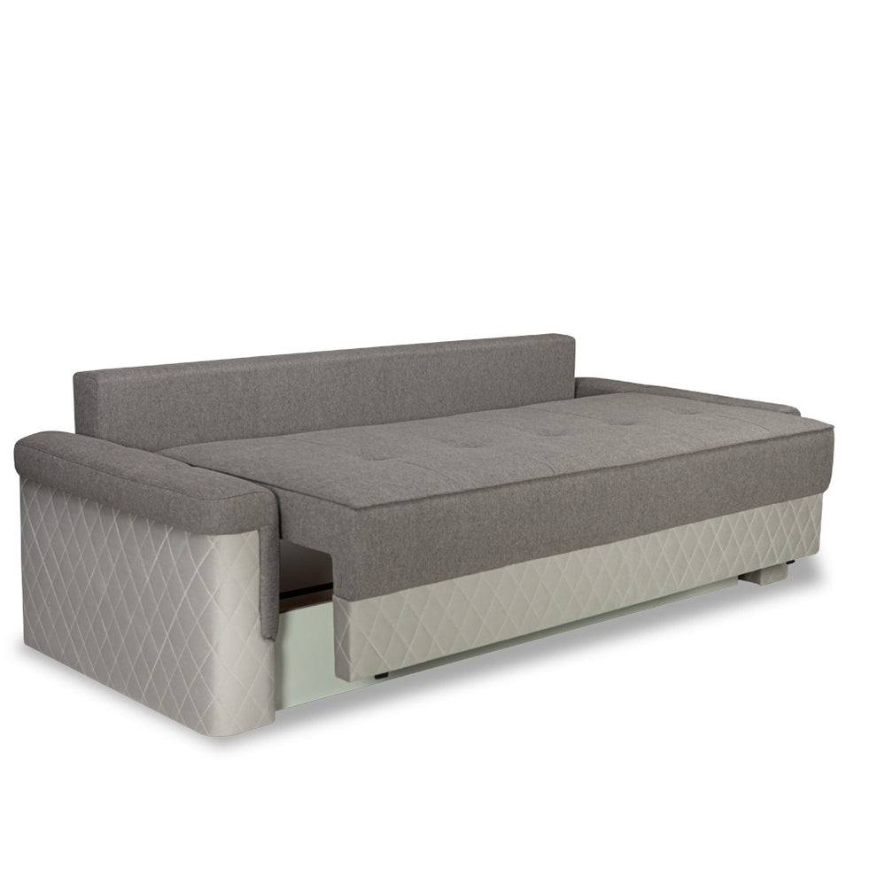 Canapea Extensibila Torino Lift Cu Lada Gri, 233 x 92 Cm