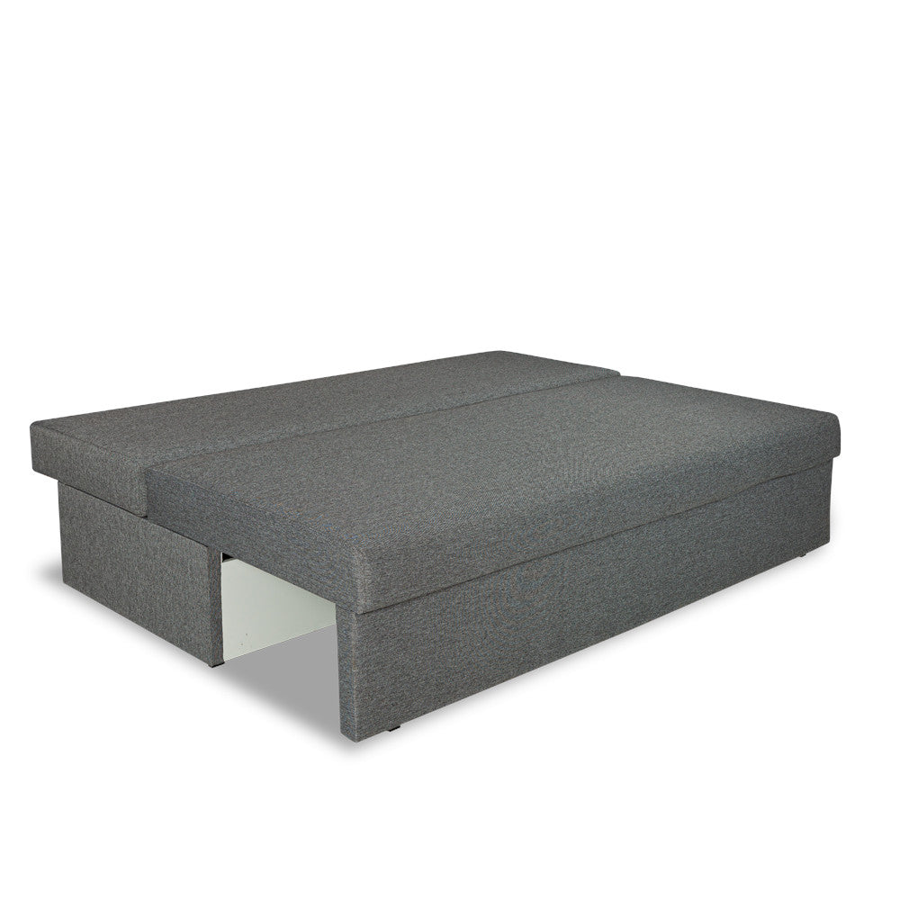 Canapea Extensibila Vario Cu Lada Gri Inchis, 191 x 98 x 80 Cm