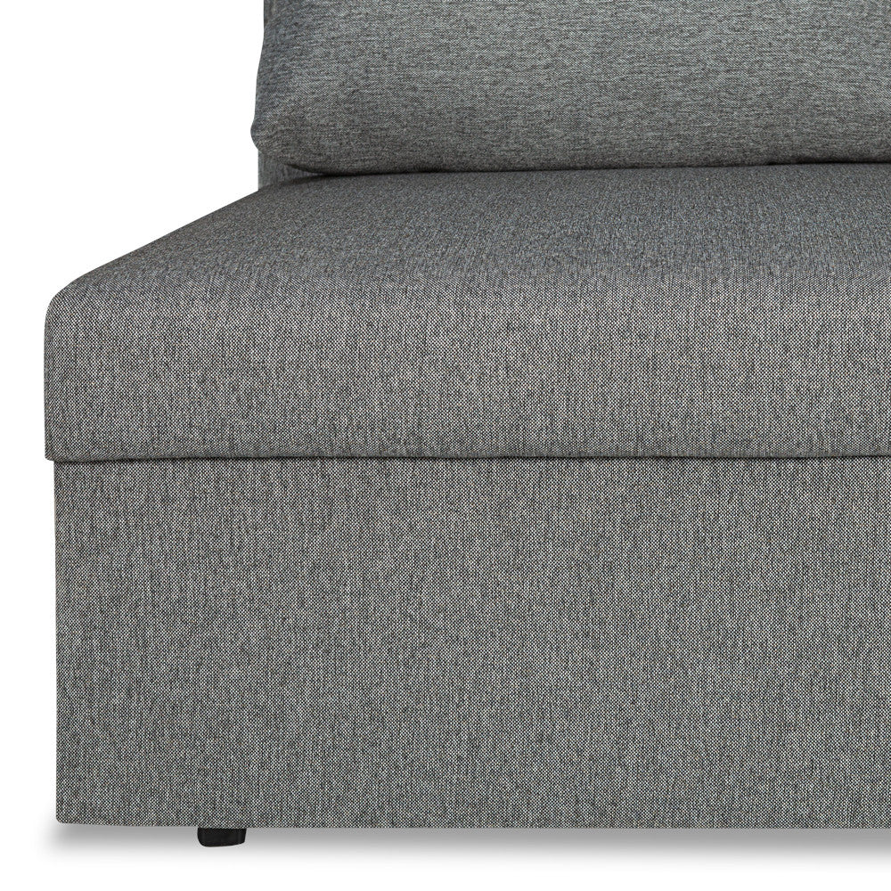 Coltar Extensibil Cu Lada, Vario Interschimbabil Stanga/Dreapta, Gri Inchis, 220 X 80 X 155 Cm
