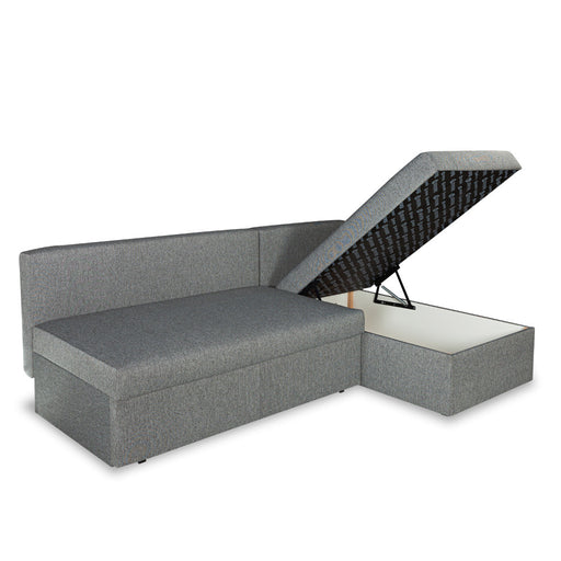 Coltar Extensibil Cu Lada, Vario Interschimbabil Stanga/Dreapta, Gri Inchis, 220 X 80 X 155 Cm