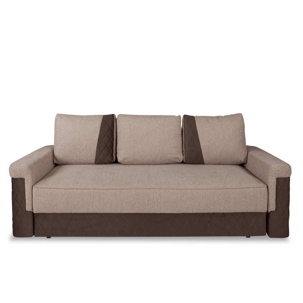 Canapea Extensibila Torino Lift Cu Lada Maro, 233 x 72 x 92 Cm