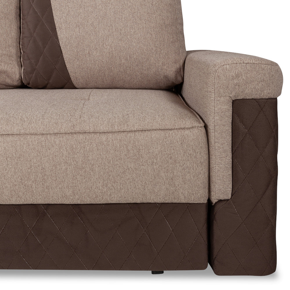 Canapea Extensibila Torino Lift Cu Lada Maro, 233 x 72 x 92 Cm