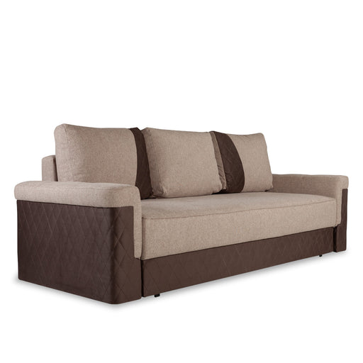 Canapea Extensibila Torino Lift Cu Lada Maro, 233 x 72 x 92 Cm