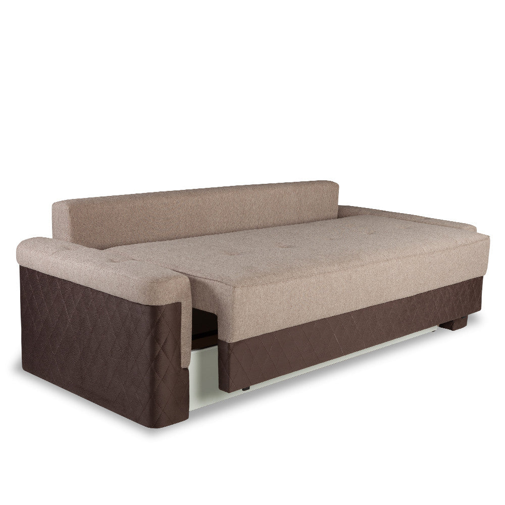 Canapea Extensibila Torino Lift Cu Lada Maro, 233 x 72 x 92 Cm