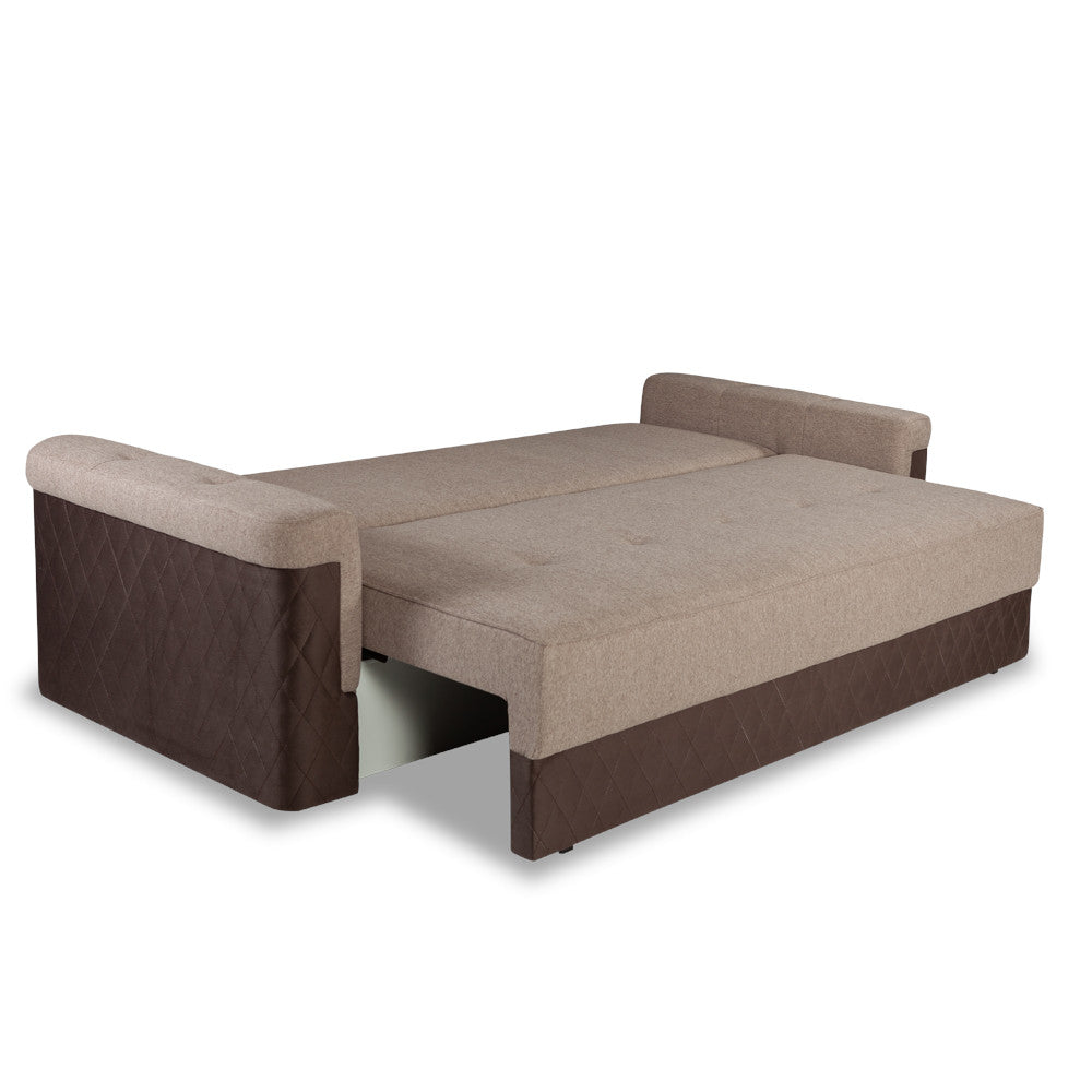 Canapea Extensibila Torino Lift Cu Lada Maro, 233 x 72 x 92 Cm