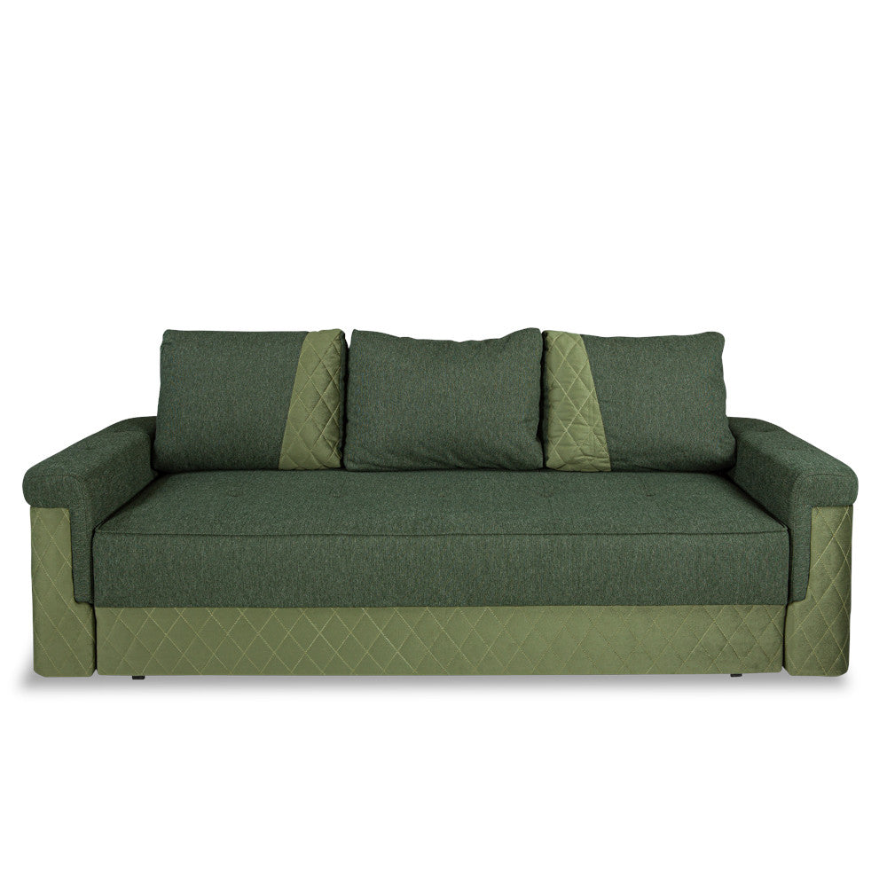 Canapea Extensibila Torino Lift Cu Lada Depozitare, Verde, 233 x 72 x 92 Cm