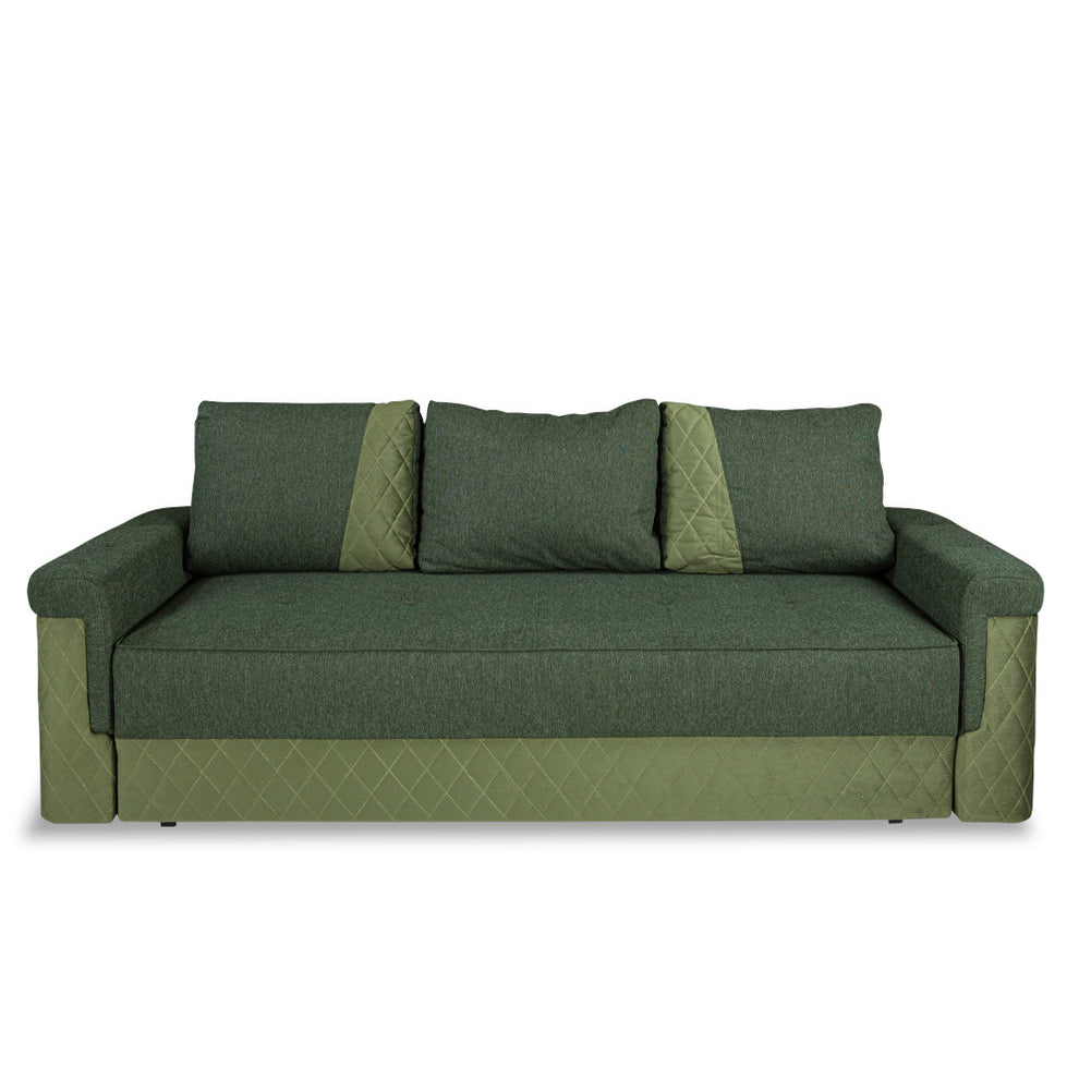 Canapea Extensibila Torino Lift Cu Lada Depozitare, Verde, 233 x 72 x 92 Cm