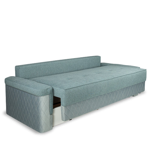 Canapea Extensibila Cu Lada Torino Lift Albastru, 233 x 92 Cm
