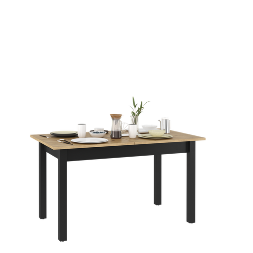 Masa Extensibila Vant Artisan Oak Si Black, 146/186 X 80 X 84 Cm