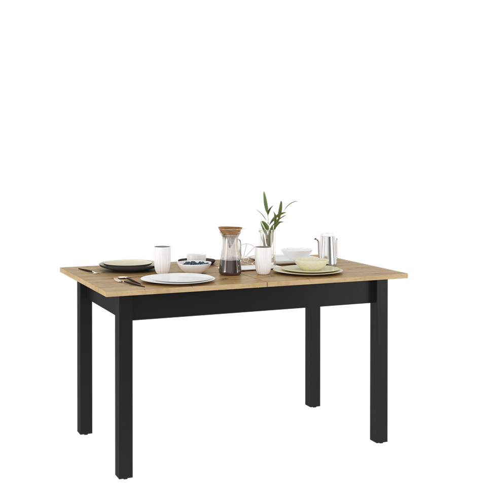 Masa Extensibila Vant Artisan Oak Si Black, 146/186 X 80 X 84 Cm