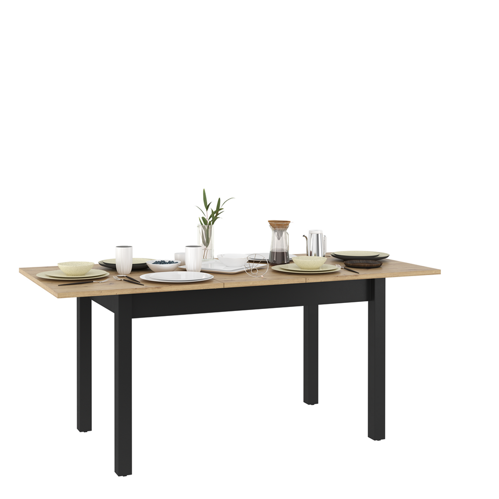 Masa Extensibila Vant Artisan Oak Si Black, 146/186 X 80 X 84 Cm