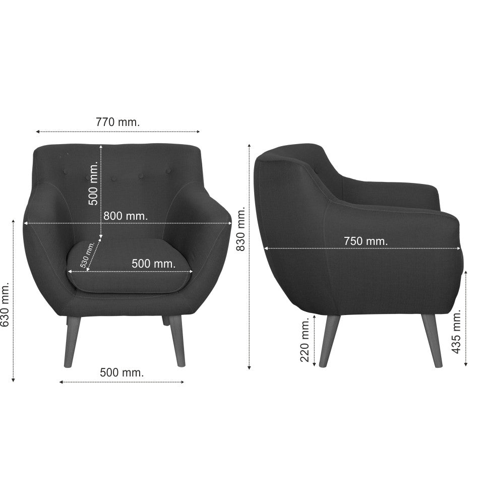 Fotoliu Jazz Mercur, 80 X 83 X 80 Cm