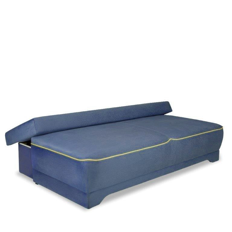 Canapea Extensibila Cu Lada Depozitare Parma, Albastru, 205 x 80 x 98 Cm