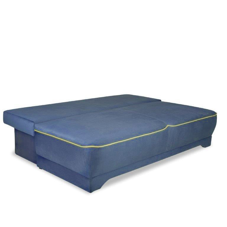 Canapea Extensibila Cu Lada Depozitare Parma, Albastru, 205 x 80 x 98 Cm