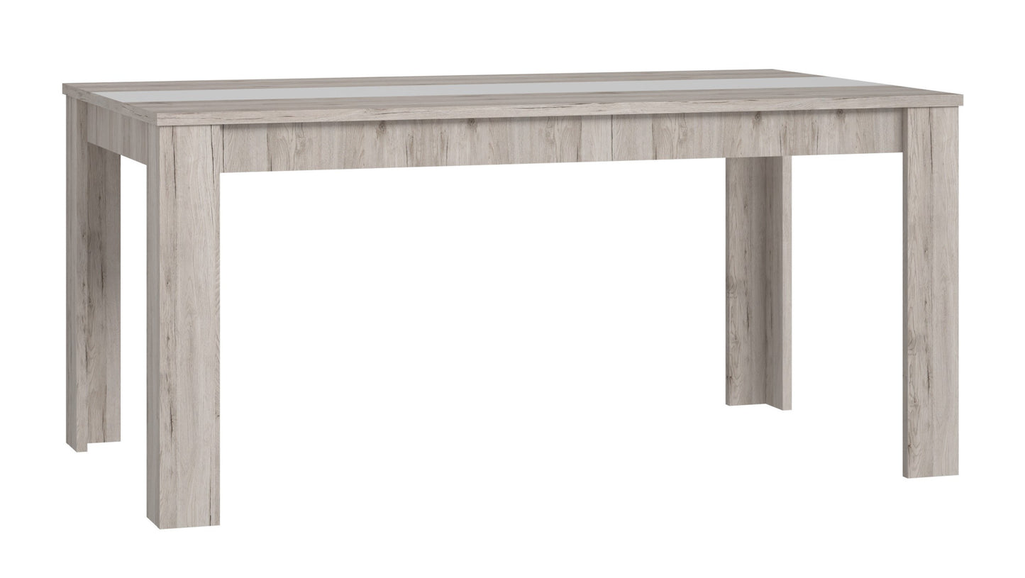 Masa Gola Stejar Nisipiu Si Alb Mat, 160 X 74.7 X 90 Cm