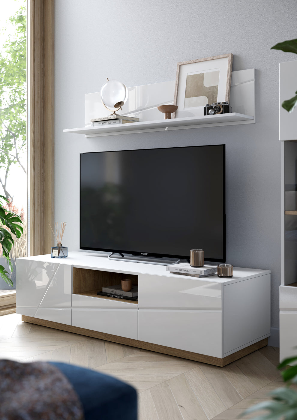Polita Fuji Alb Si Natur, 130 Cm