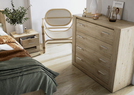 Comoda Thea Cu 4 Sertare, Stejar Shetland, 100 Cm