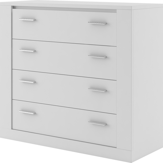Comoda Thea Cu 4 Sertare, Alb, 100 Cm