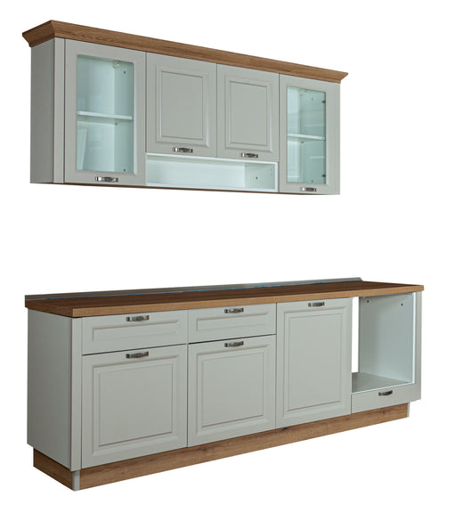 Bucatarie Aqua, Kashmir Si Natur, Front Mdf Vopsit, 251 X 223 X 60 Cm