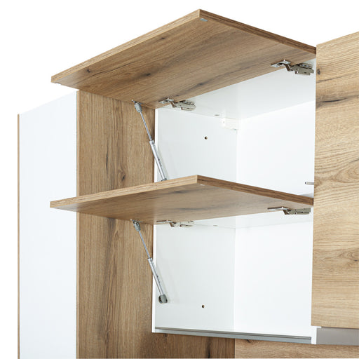 Bucatarie Ideea Alb Si Natur, Front Mdf Lucios, 312.2 X 223 X 60 Cm