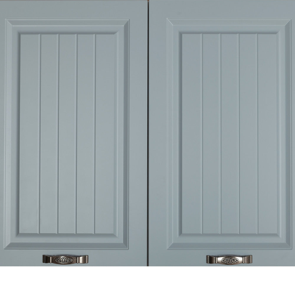 Bucatarie Malta Albastru Si Natur, Front Mdf Vopsit, 287 X 220 X 60 Cm