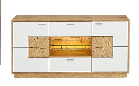 Set Living Urbano White, Alb Si Natur, 285 Cm