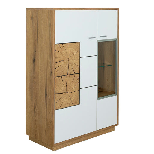 Comoda Bar Urbano White Cu 2 Usi Alb Si Natur, 87 Cm