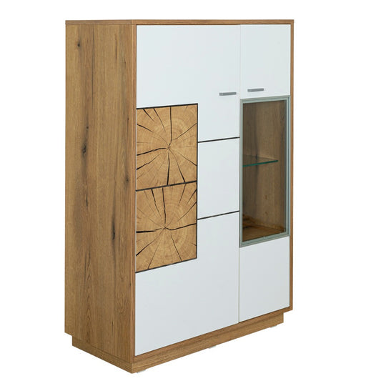 Comoda Bar Urbano White Cu 2 Usi Alb Si Natur, 87 Cm