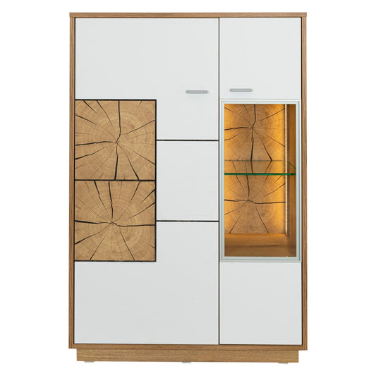 Comoda Bar Urbano White Cu 2 Usi Alb Si Natur, 87 Cm