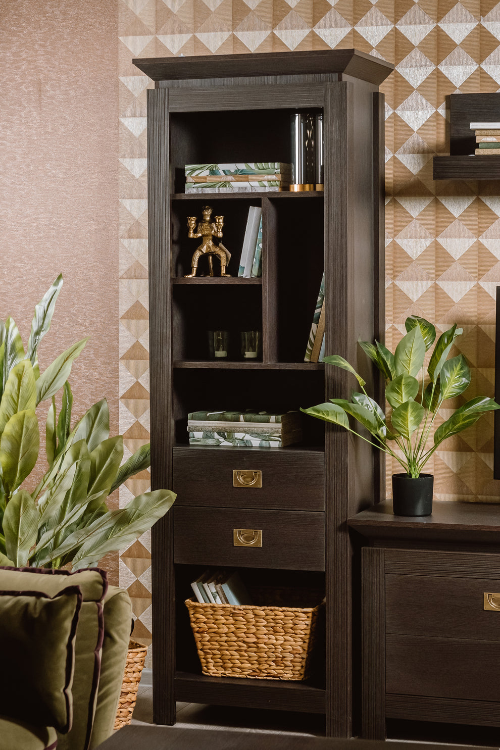 Biblioteca Saigon Cantori Cu 2 Sertare 68.4 Cm