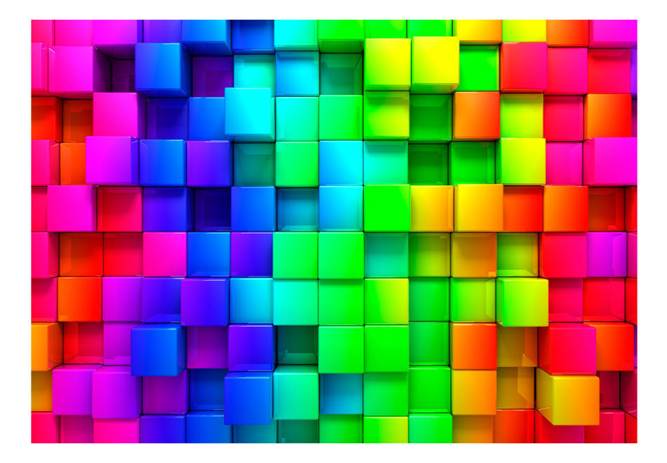 Fototapet Colourful Cubes 350 x 245 Cm-Resigilat