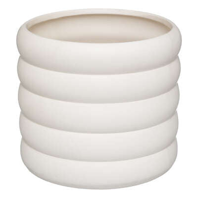 Ghiveci Ceramic Vibe alb D14 x H12,5