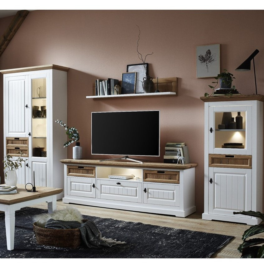 Set Living Tivoli Furniruit Alb Si Natur