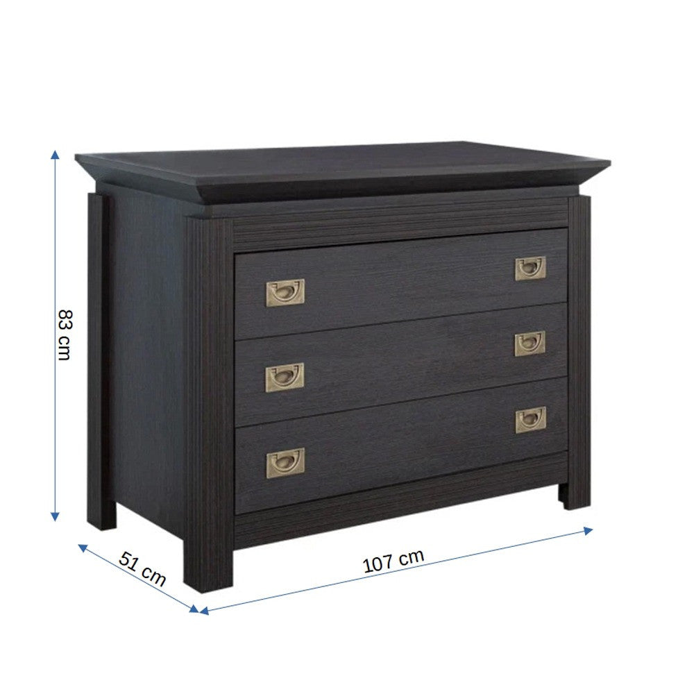 Comoda Saigon Cantori Cu 3 Sertare 107 Cm