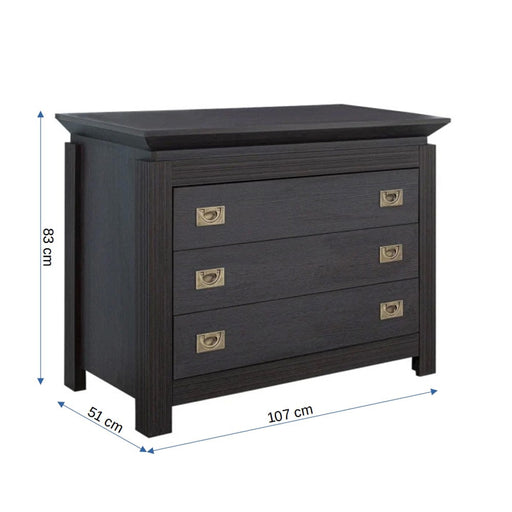 Comoda Saigon Cantori Cu 3 Sertare 107 Cm