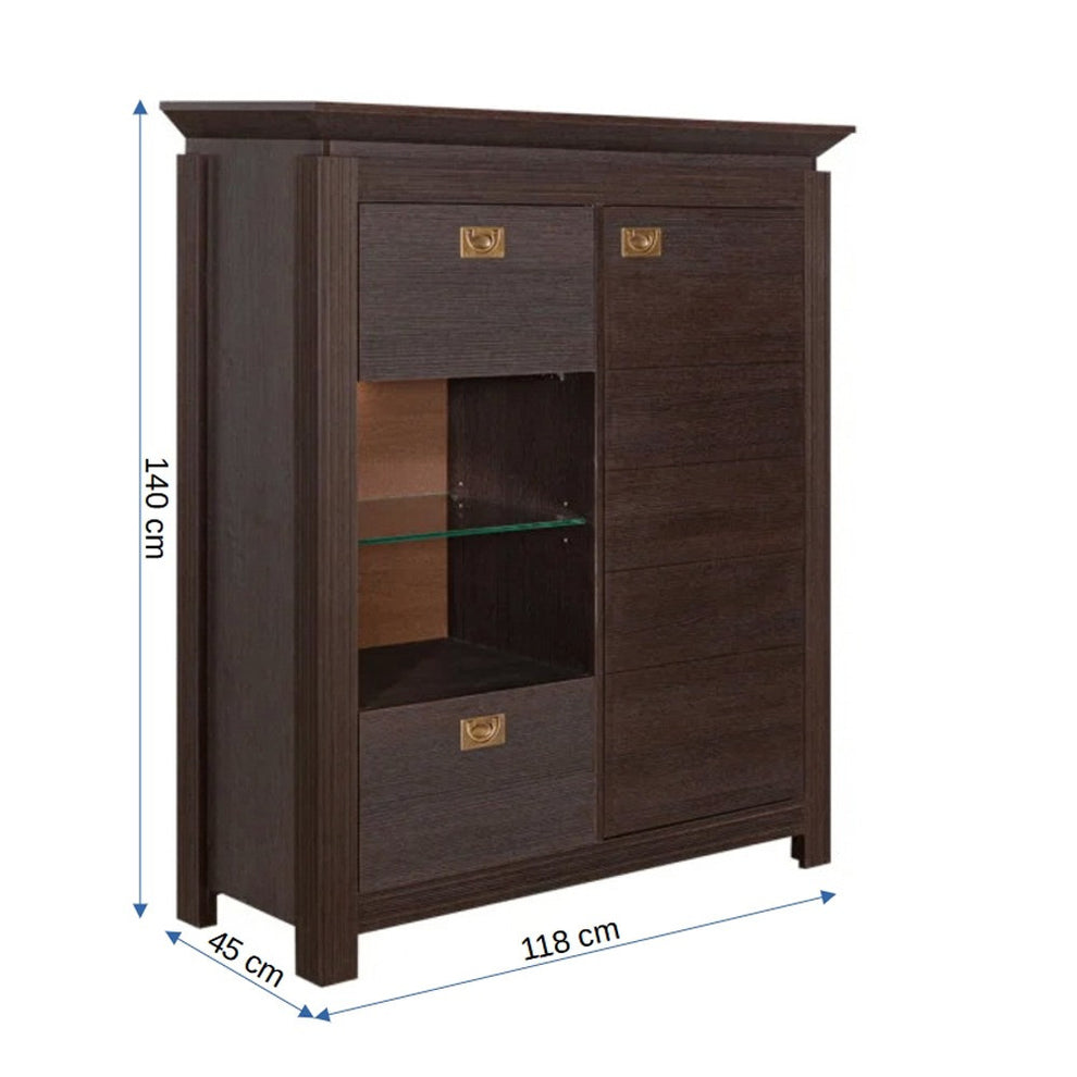 Comoda Bar Living Saigon Cantori Cu 2 Usi Si 1 Sertar, 118 Cm