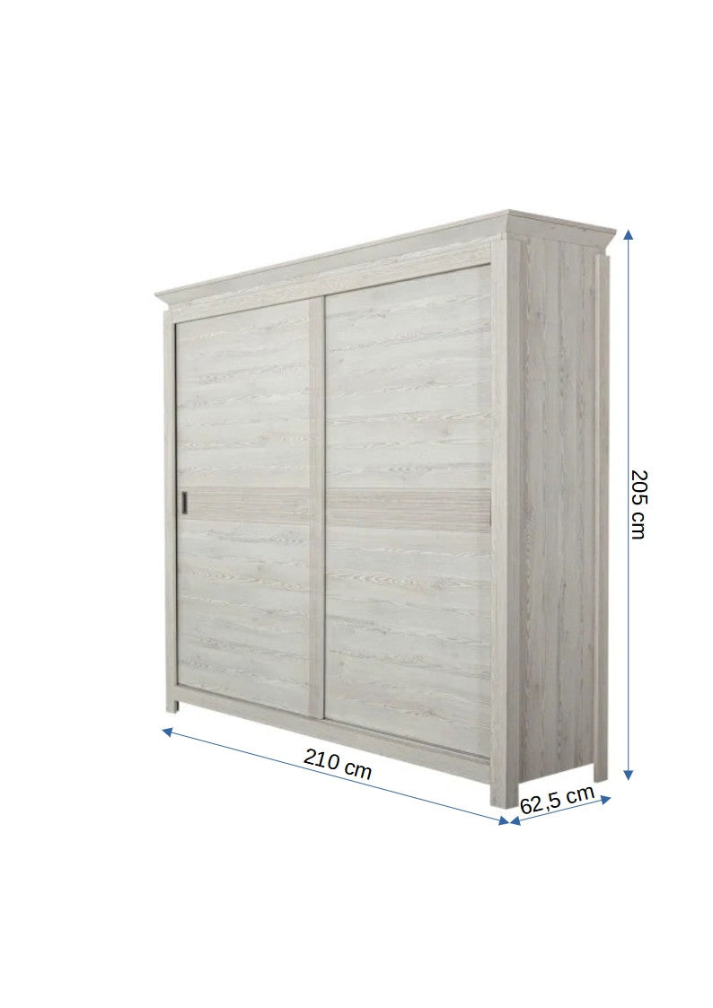 Dulap Casablanca Loft Cu 2 Usi Gri, 210 Cm