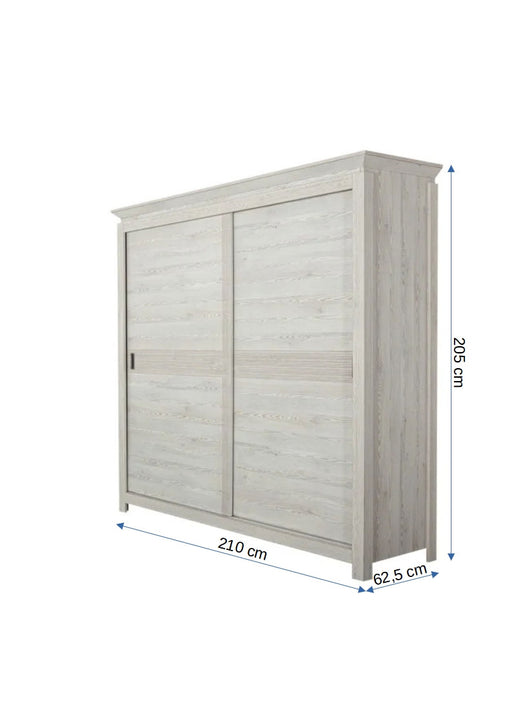 Dulap Casablanca Loft Cu 2 Usi Gri, 210 Cm