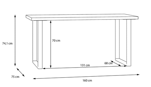 Birou West Valley 160 Cm