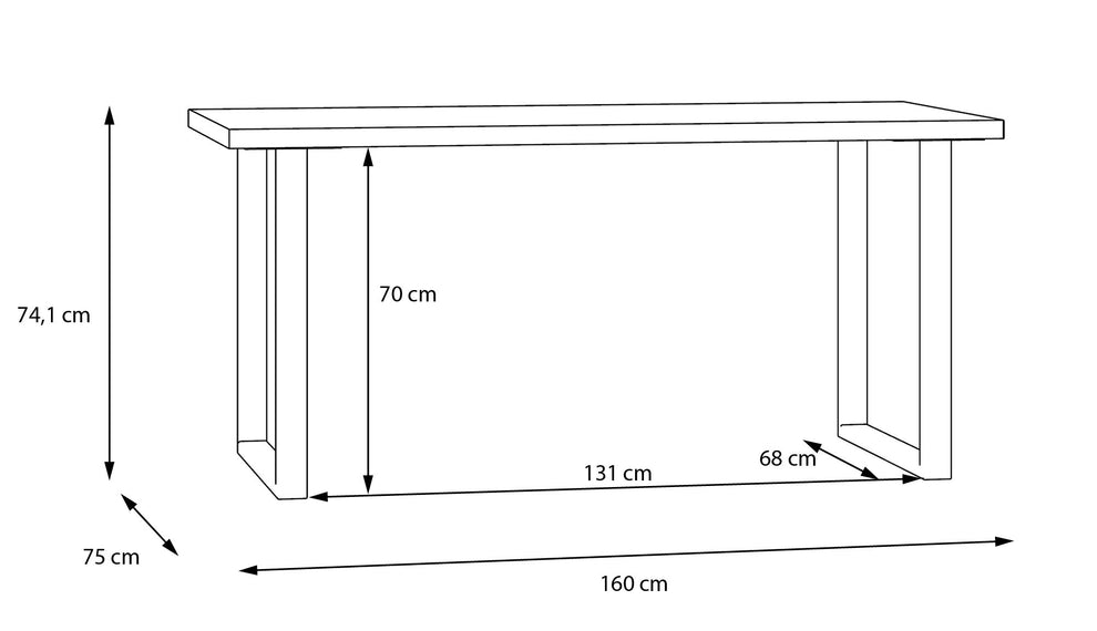 Birou West Valley 160 Cm