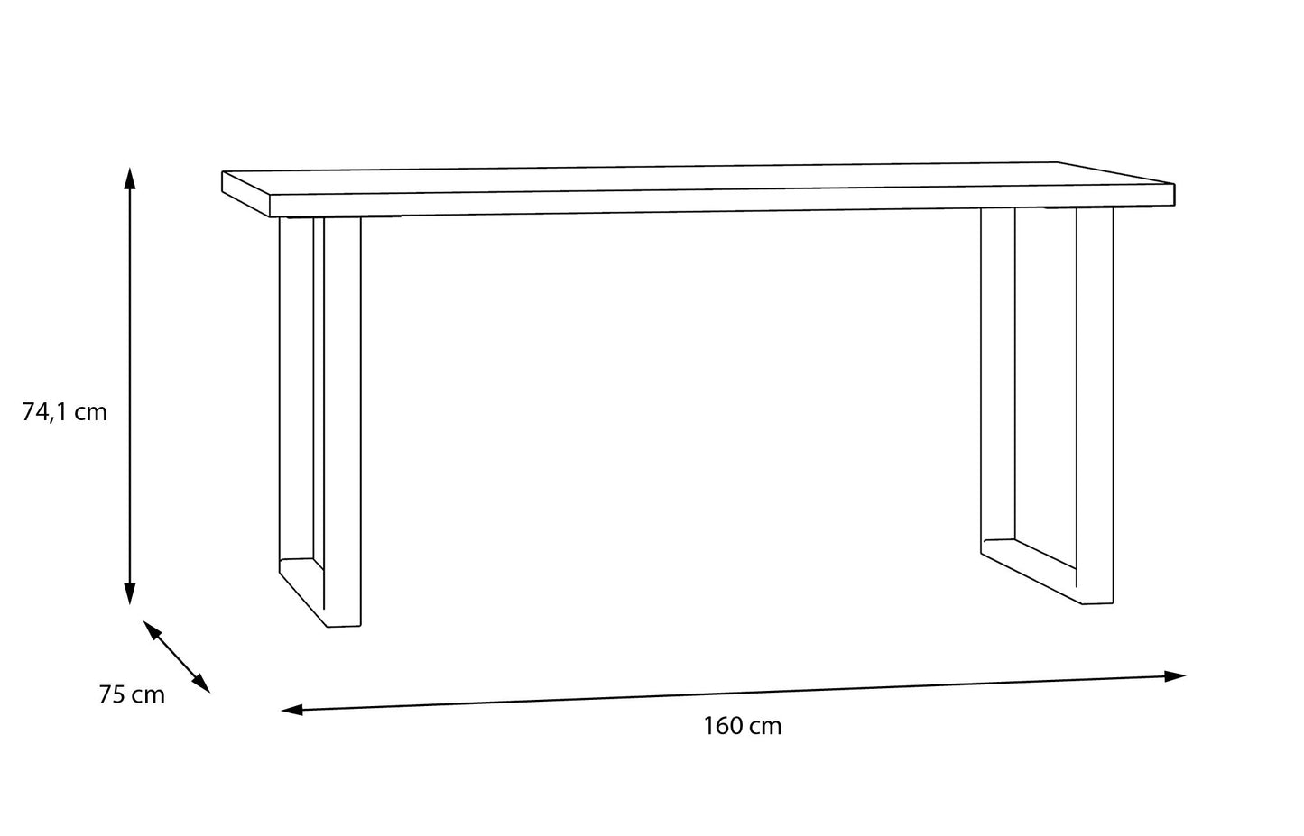 Birou West Valley 160 Cm