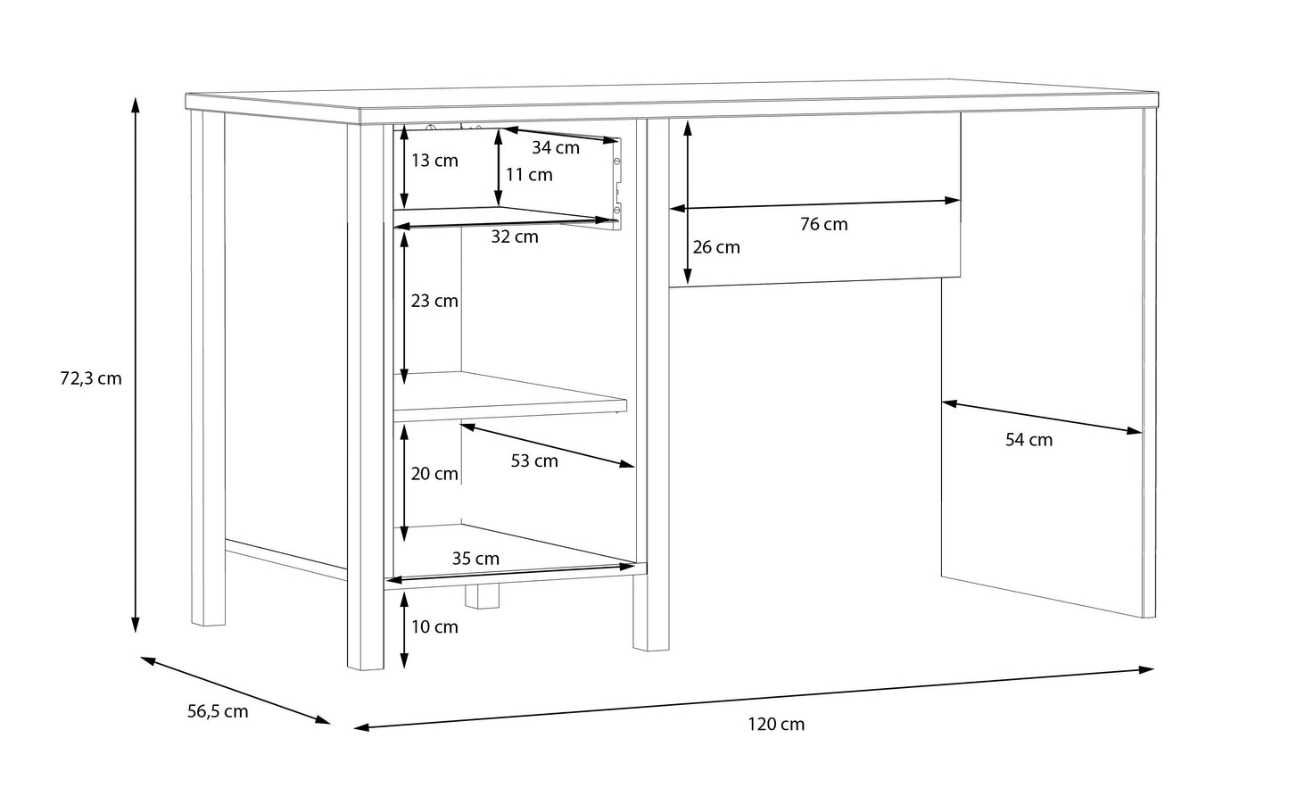 Birou Hight Rock 120 Cm