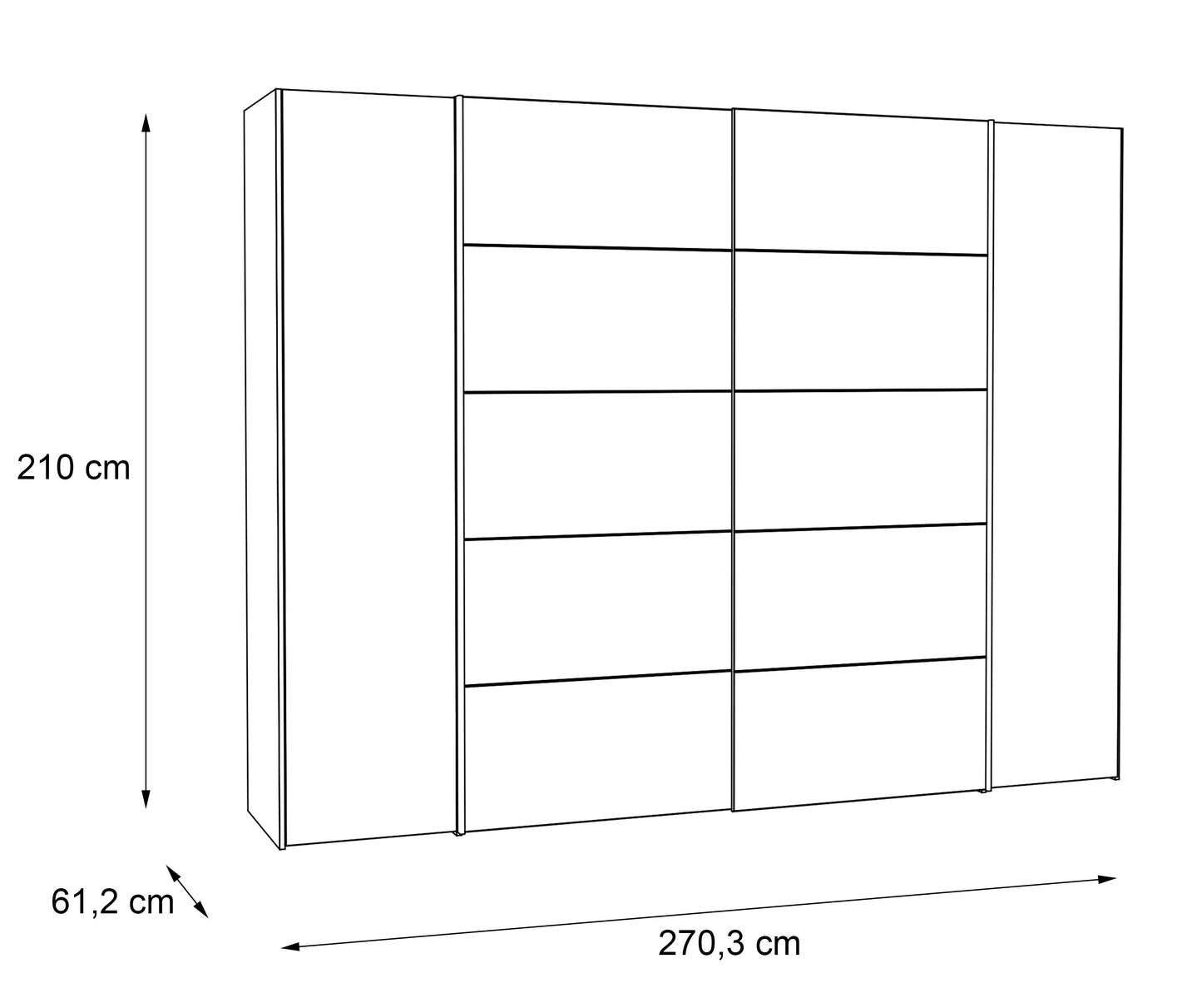 Dulap Energy Stejar Artisan, 270 Cm