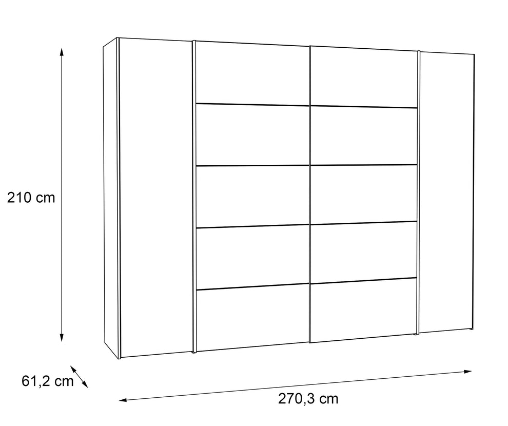 Dulap Energy Stejar Artisan, 270 Cm