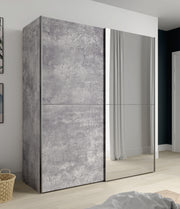 Dulap Kalis Beton Optic Gri Deschis, 170.3 Cm