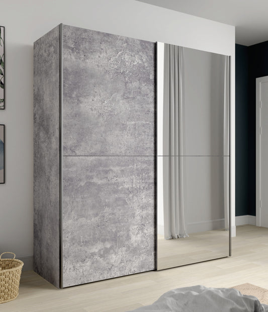 Dulap Kalis Beton Optic Gri Deschis, 170.3 Cm